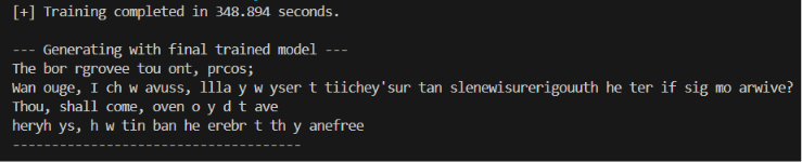 Trained GPT Output